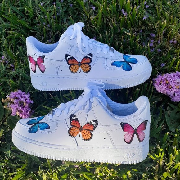 Butterfly Air Force Ones Women/ Youth Sizes - Picture 1 of 1